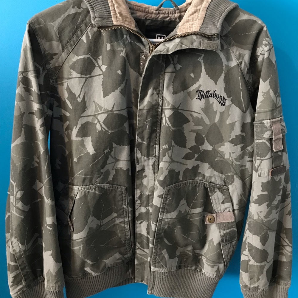 Billabong bomber style jacket with hood